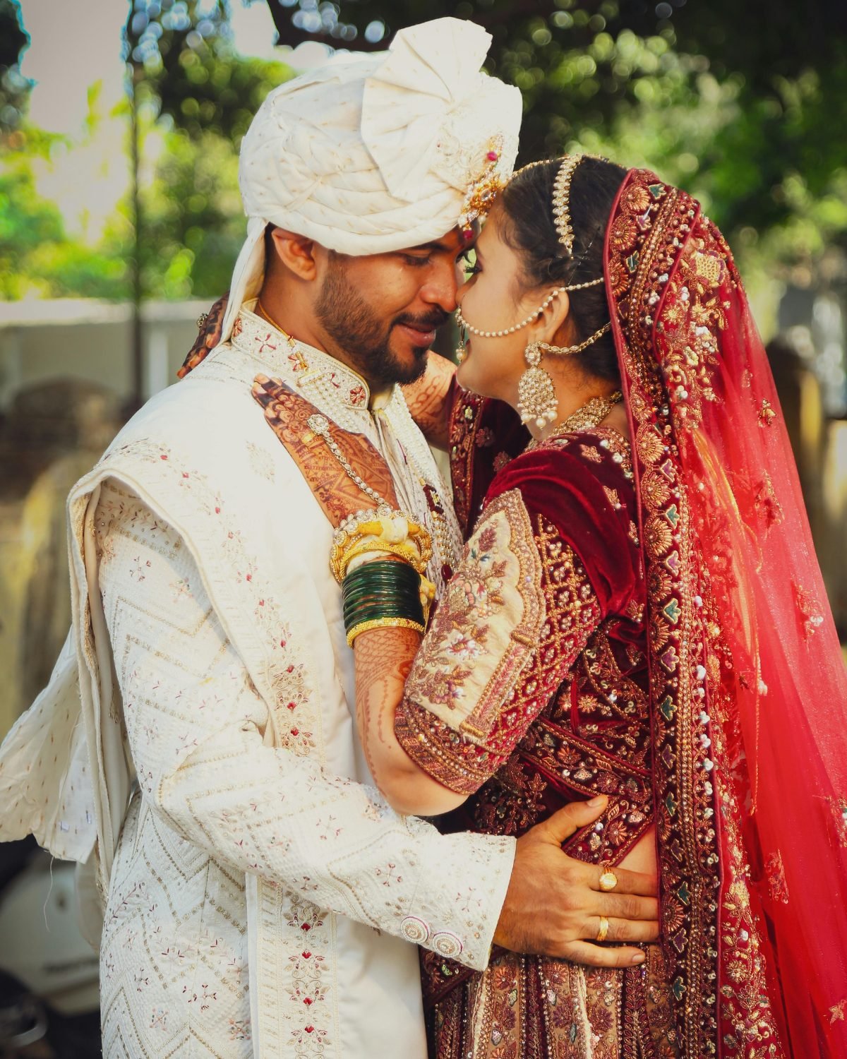 Bride and groom styled by Crystal Scissori
