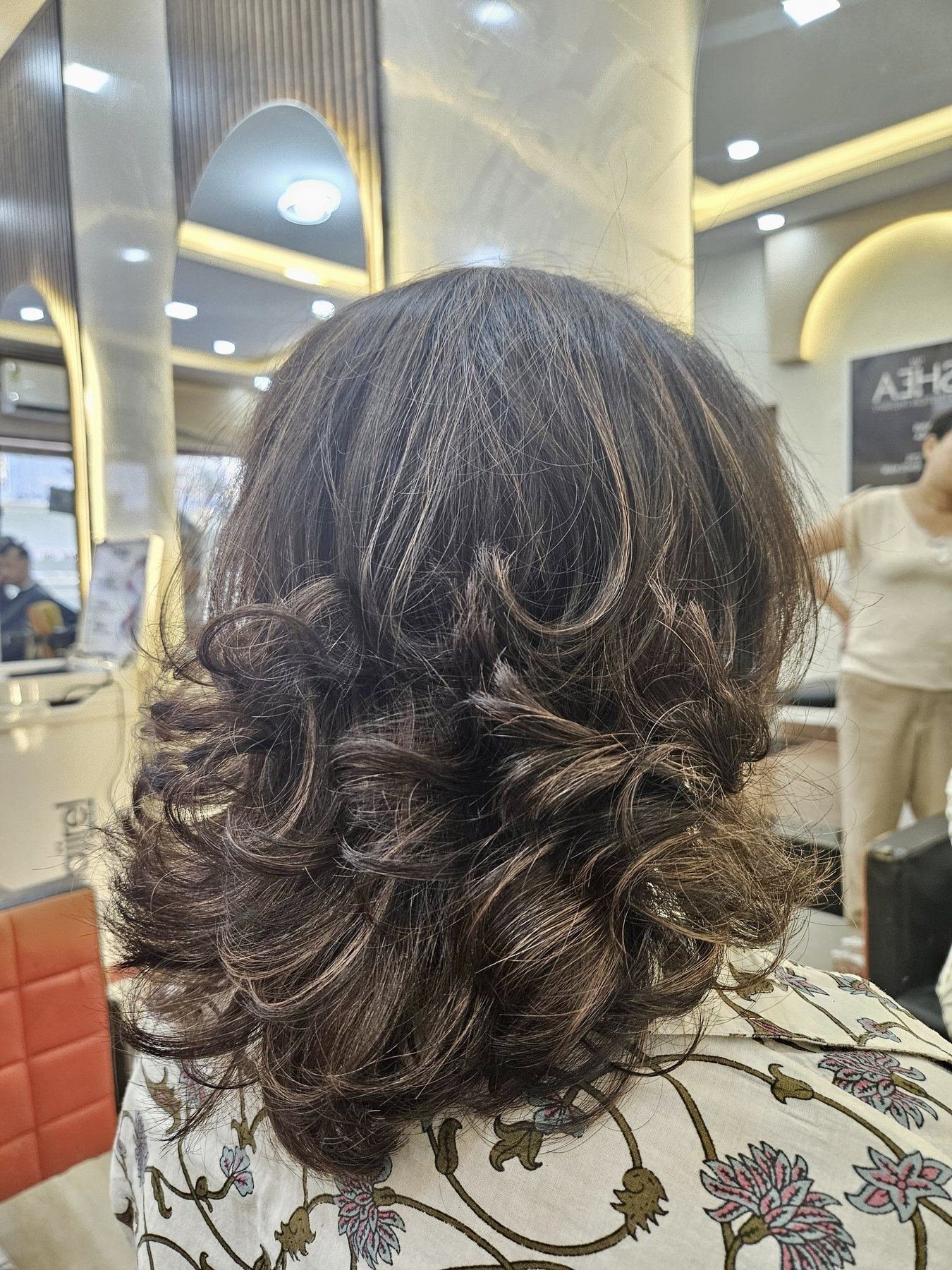 Hair styling at Crystal Scissori